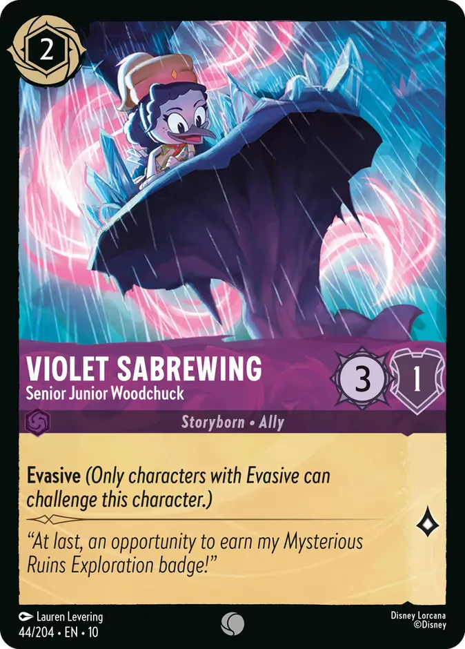 Violet Sabrewing #44 Whispers in the Well Disney Lorcana card