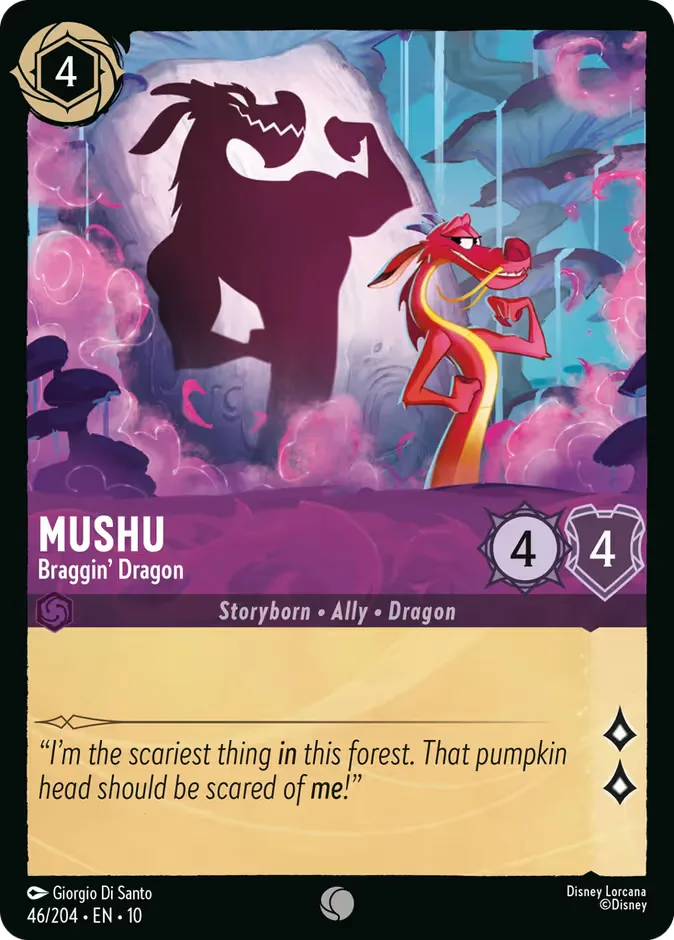 Mushu #46 Whispers in the Well Disney Lorcana card