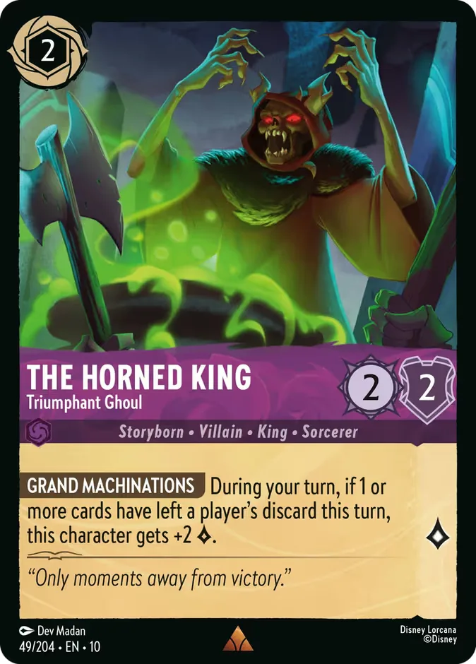 The Horned King #49 Whispers in the Well Disney Lorcana card