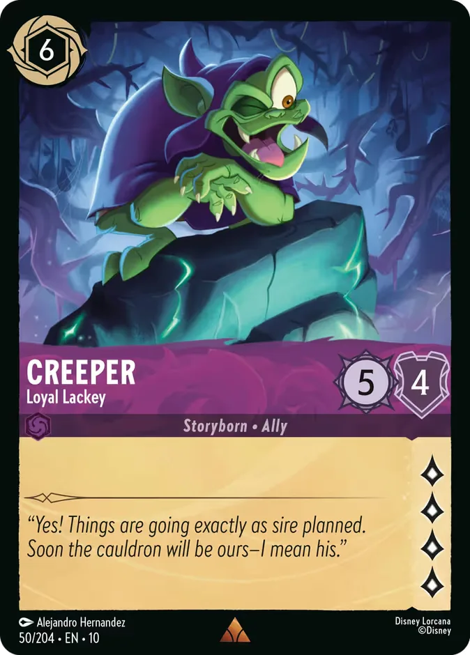 Creeper #50 Whispers in the Well Disney Lorcana card