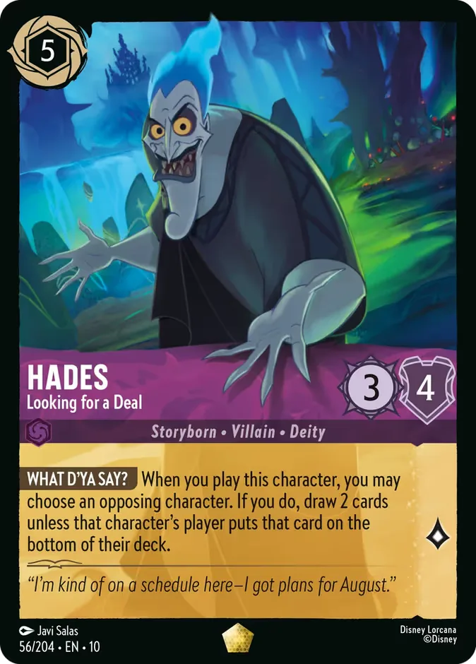 Hades #56 Whispers in the Well Disney Lorcana card