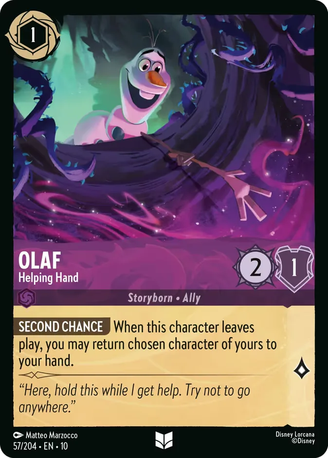 Olaf #57 Whispers in the Well Disney Lorcana card