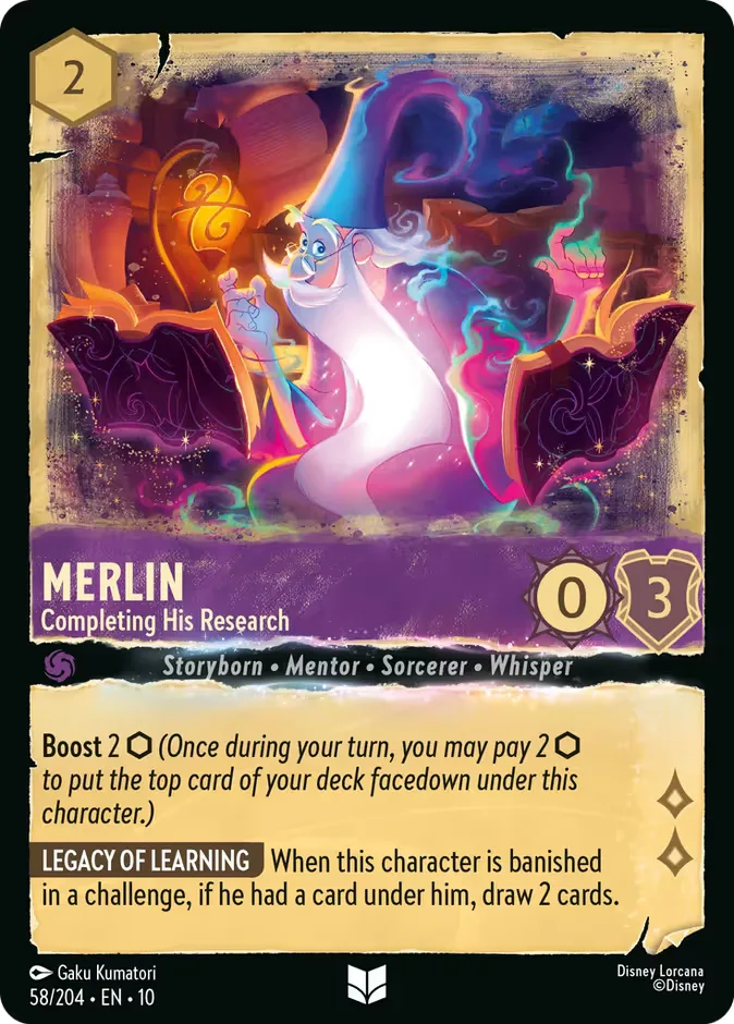 Merlin #58 Whispers in the Well Disney Lorcana card