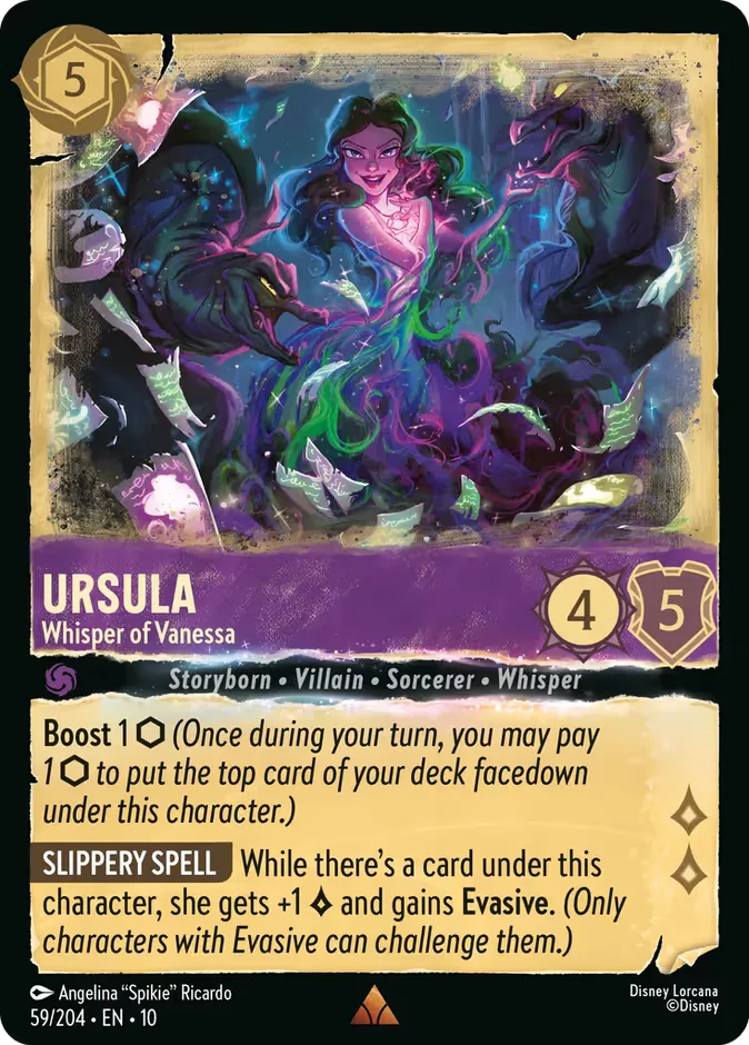 Ursula #59 Whispers in the Well Disney Lorcana card