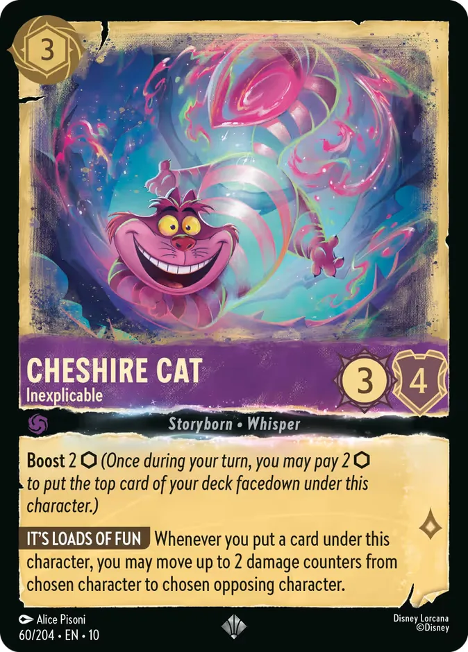 Cheshire Cat #60 Whispers in the Well Disney Lorcana card