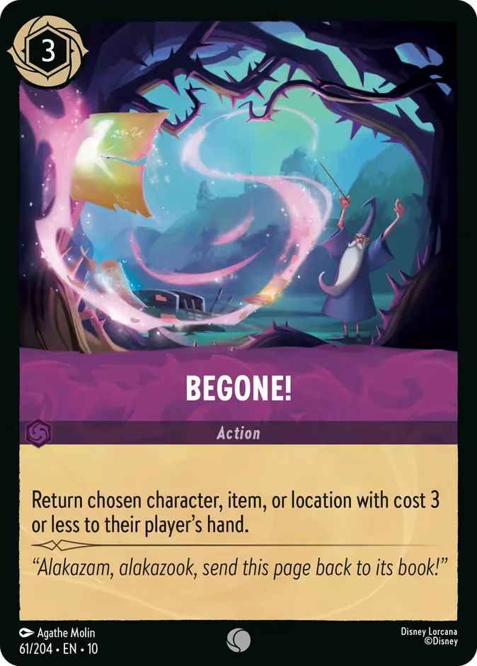 Begone! #61 Whispers in the Well Disney Lorcana card