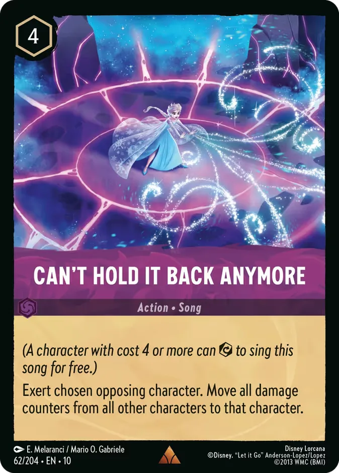 Can't Hold It Back Anymore #62 Whispers in the Well Disney Lorcana card