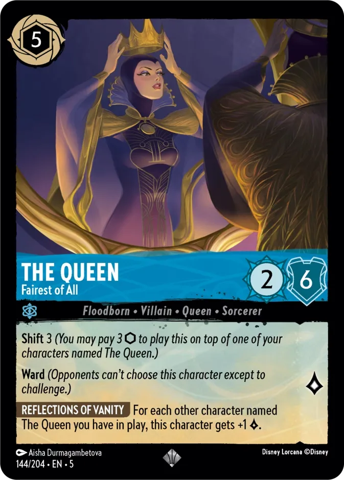 The Queen #144 Shimmering Skies Disney Lorcana card