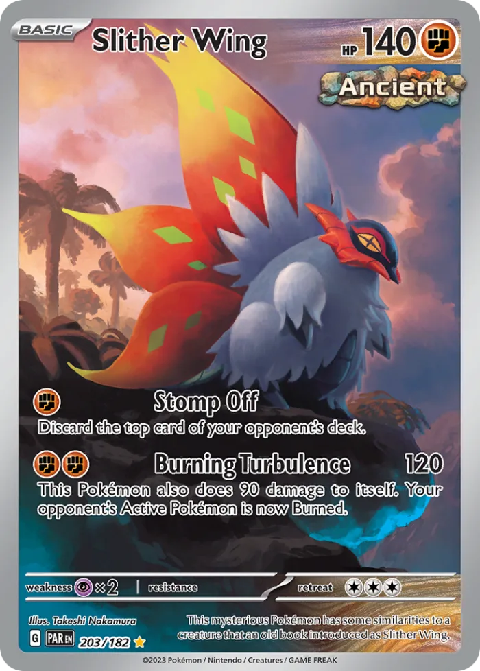 Slither Wing #203 Paradox Rift Pokemon card