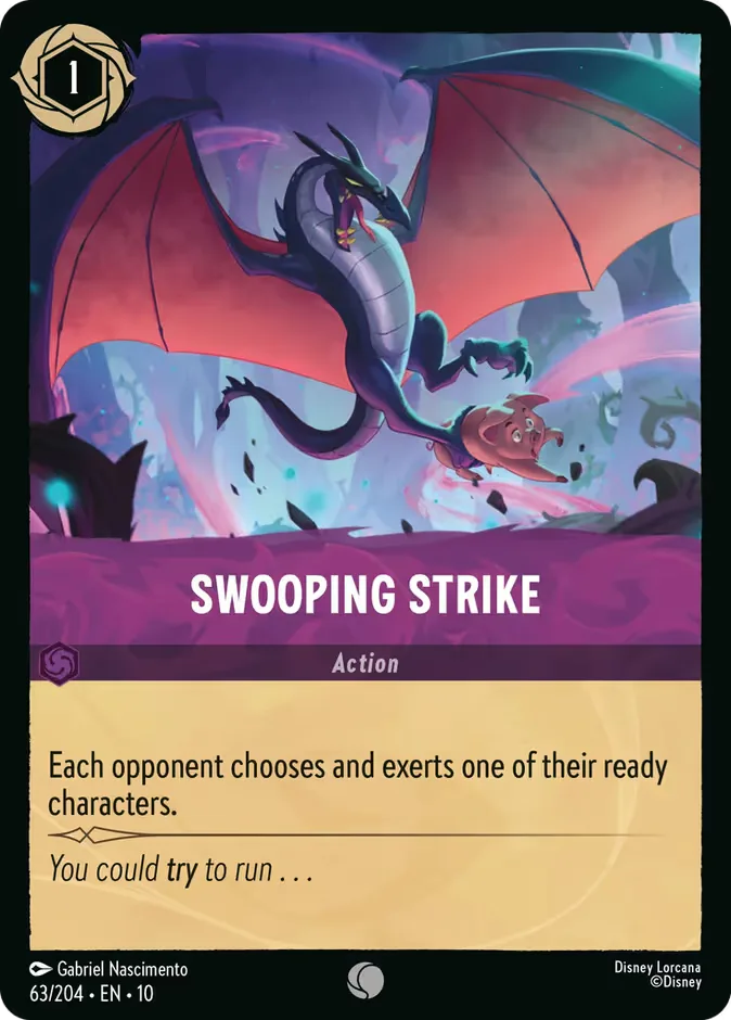 Swooping Strike #63 Whispers in the Well Disney Lorcana card