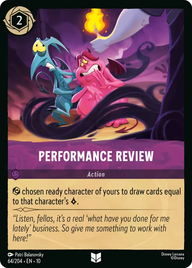Performance Review #64 Whispers in the Well Disney Lorcana card