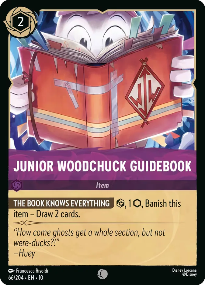 Junior Woodchuck Guidebook #66 Whispers in the Well Disney Lorcana card