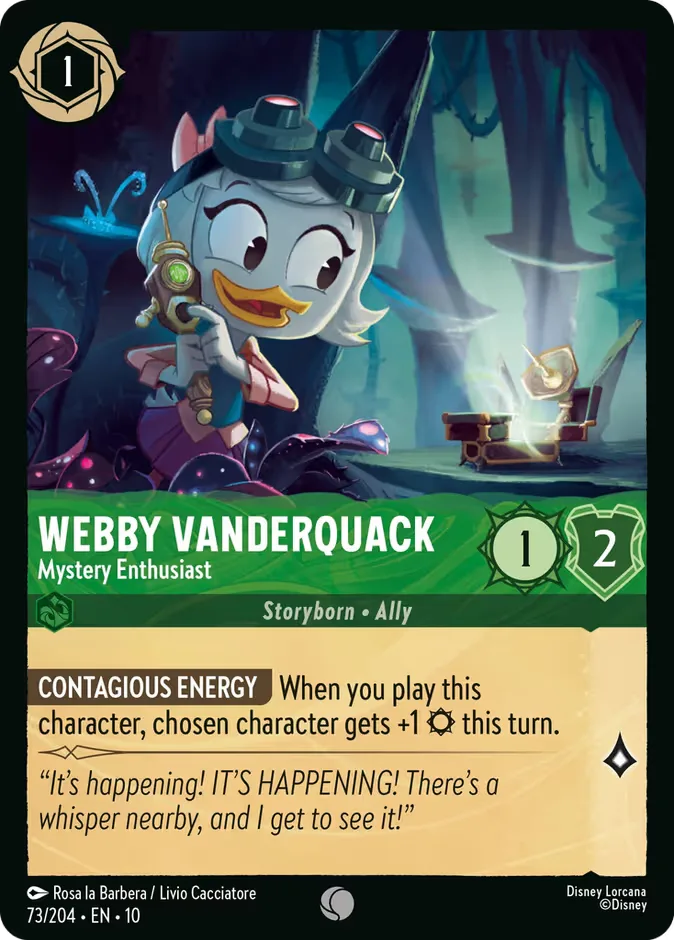 Webby Vanderquack #73 Whispers in the Well Disney Lorcana card