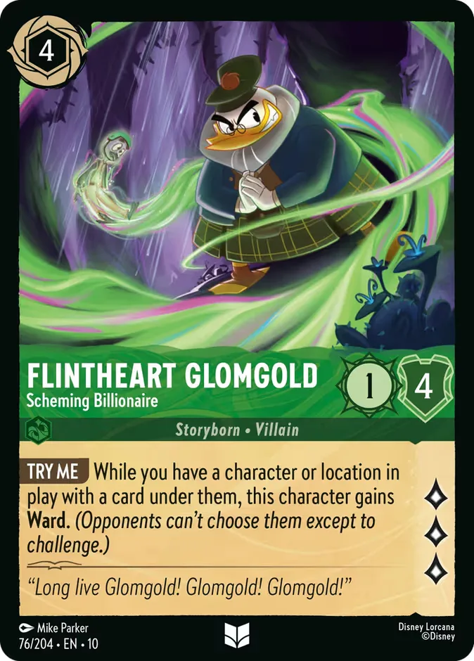Flintheart Glomgold #76 Whispers in the Well Disney Lorcana card