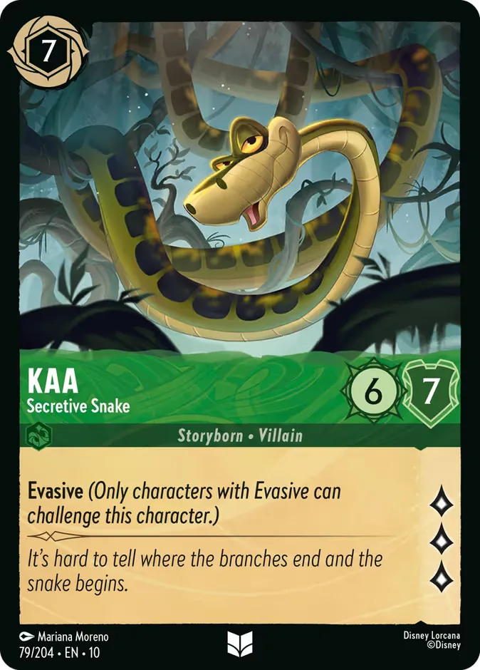 Kaa #79 Whispers in the Well Disney Lorcana card