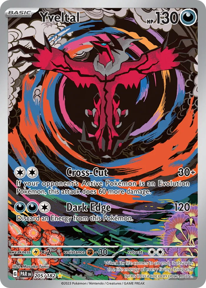 Yveltal #205 Paradox Rift Pokemon card