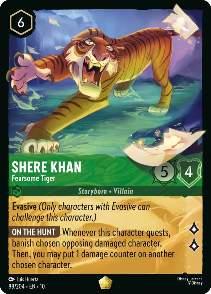 Shere Khan #88 Whispers in the Well Disney Lorcana card