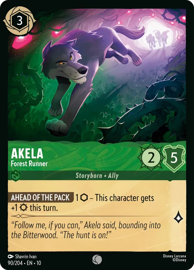 Akela #90 Whispers in the Well Disney Lorcana card
