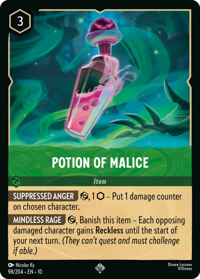 Potion of Malice #98 Whispers in the Well Disney Lorcana card