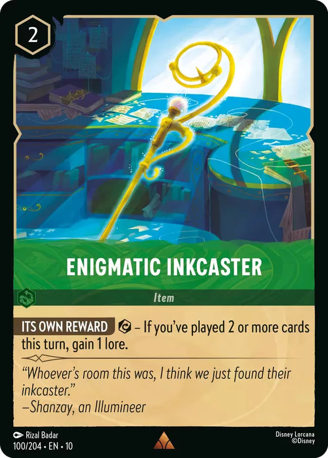 Enigmatic Inkcaster #100 Whispers in the Well Disney Lorcana card