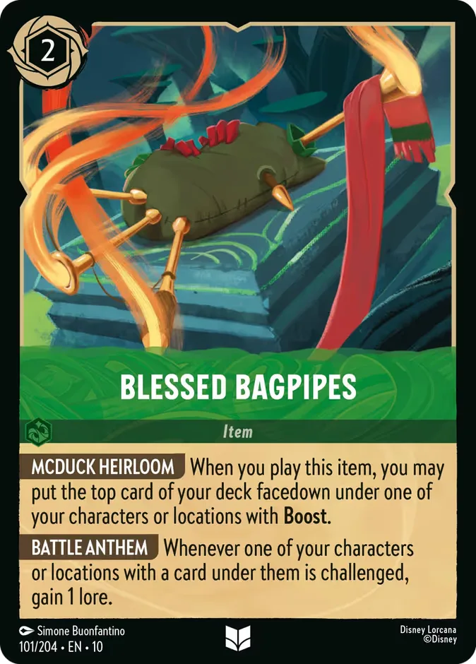 Blessed Bagpipes #101 Whispers in the Well Disney Lorcana card