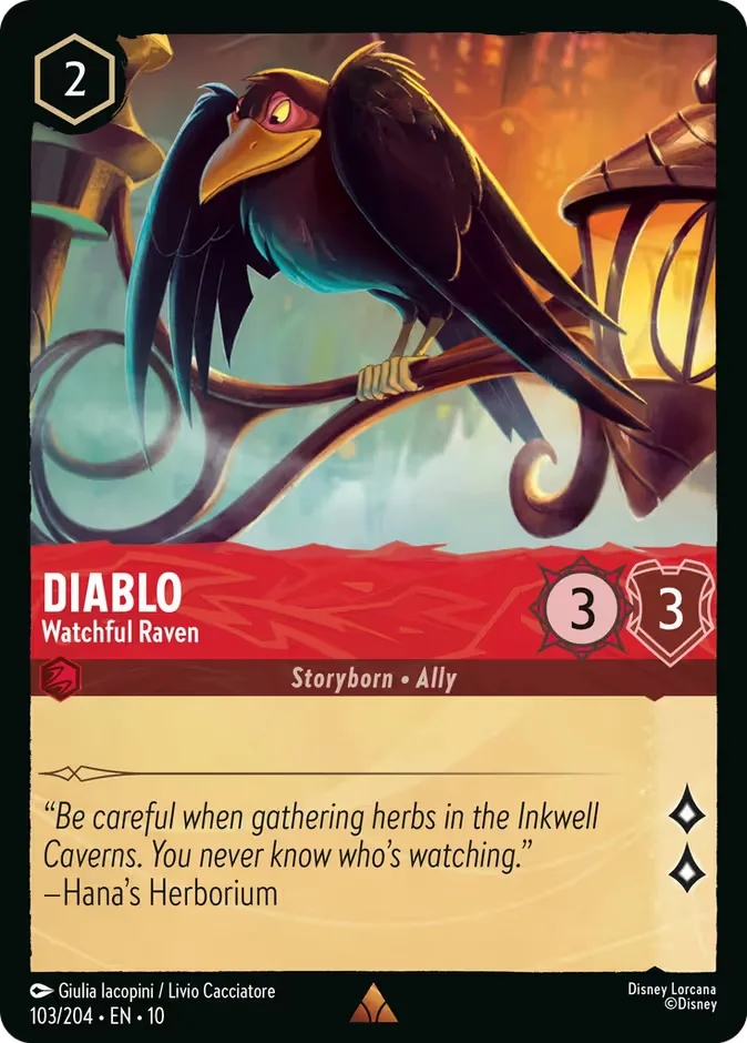 Diablo #103 Whispers in the Well Disney Lorcana card
