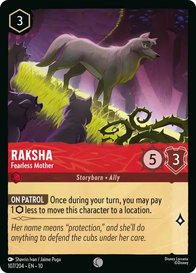 Raksha #107 Whispers in the Well Disney Lorcana card