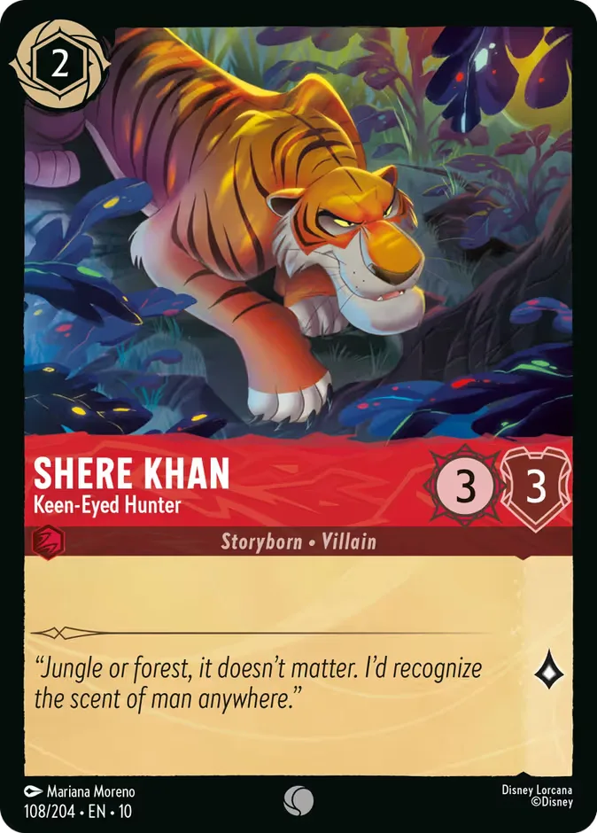 Shere Khan #108 Whispers in the Well Disney Lorcana card