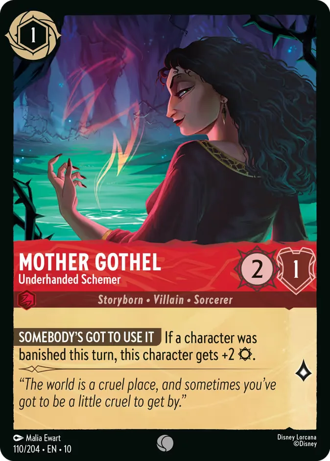 Mother Gothel #110 Whispers in the Well Disney Lorcana card