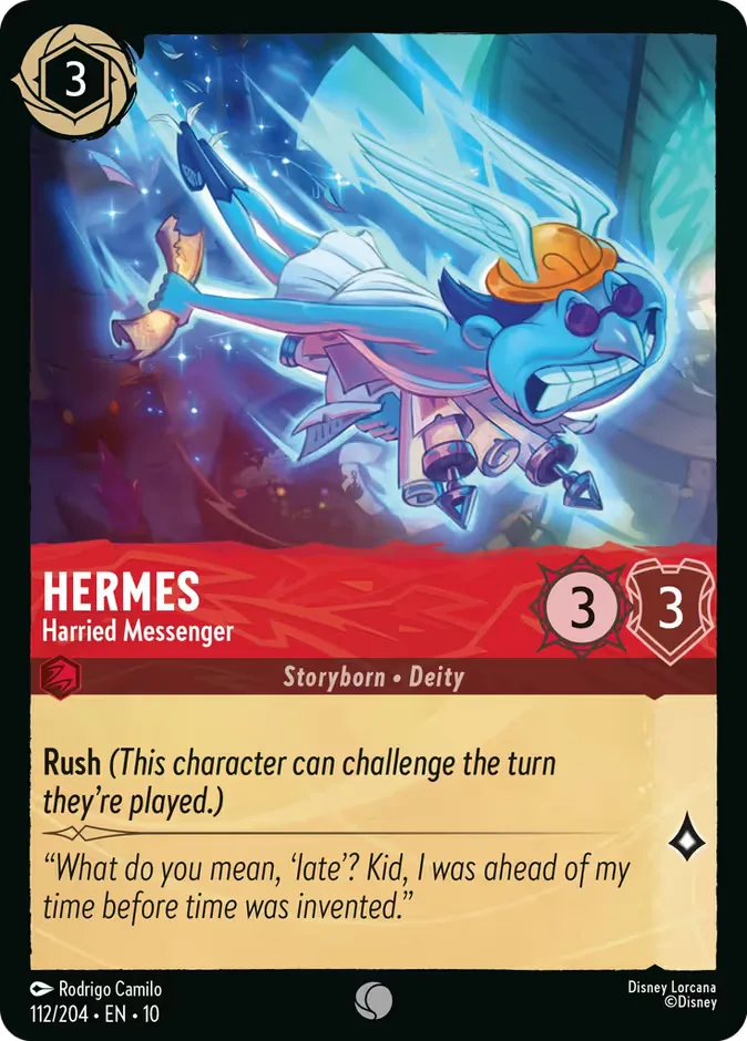 Hermes #112 Whispers in the Well Disney Lorcana card