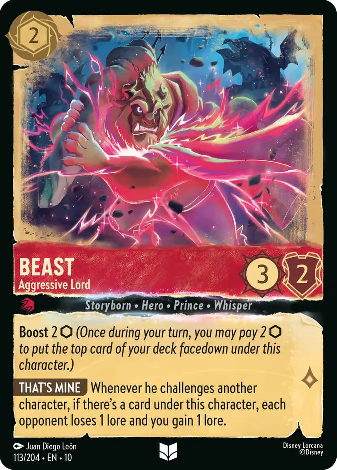 Beast #113 Whispers in the Well Disney Lorcana card