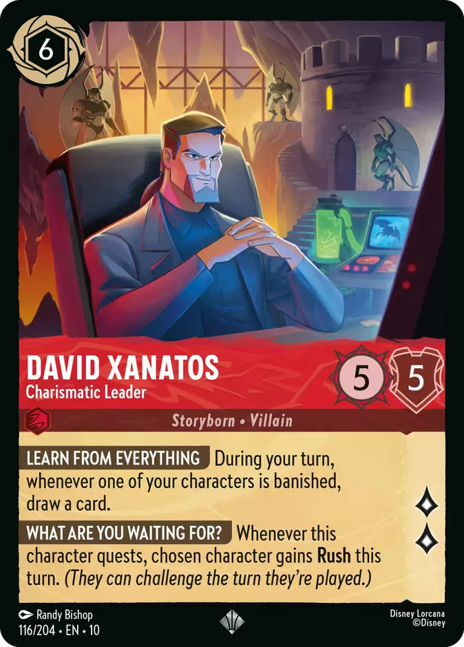 David Xanatos #116 Whispers in the Well Disney Lorcana card