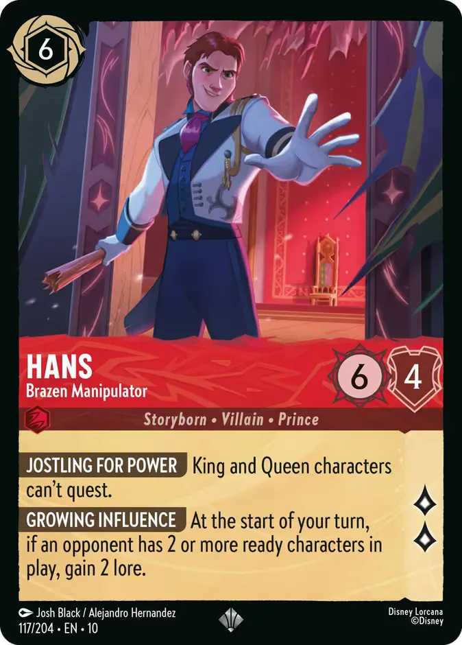 Hans #117 Whispers in the Well Disney Lorcana card