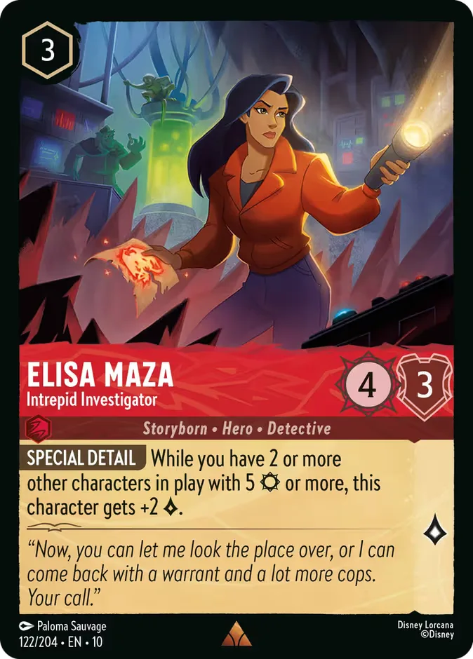 Elisa Maza #122 Whispers in the Well Disney Lorcana card