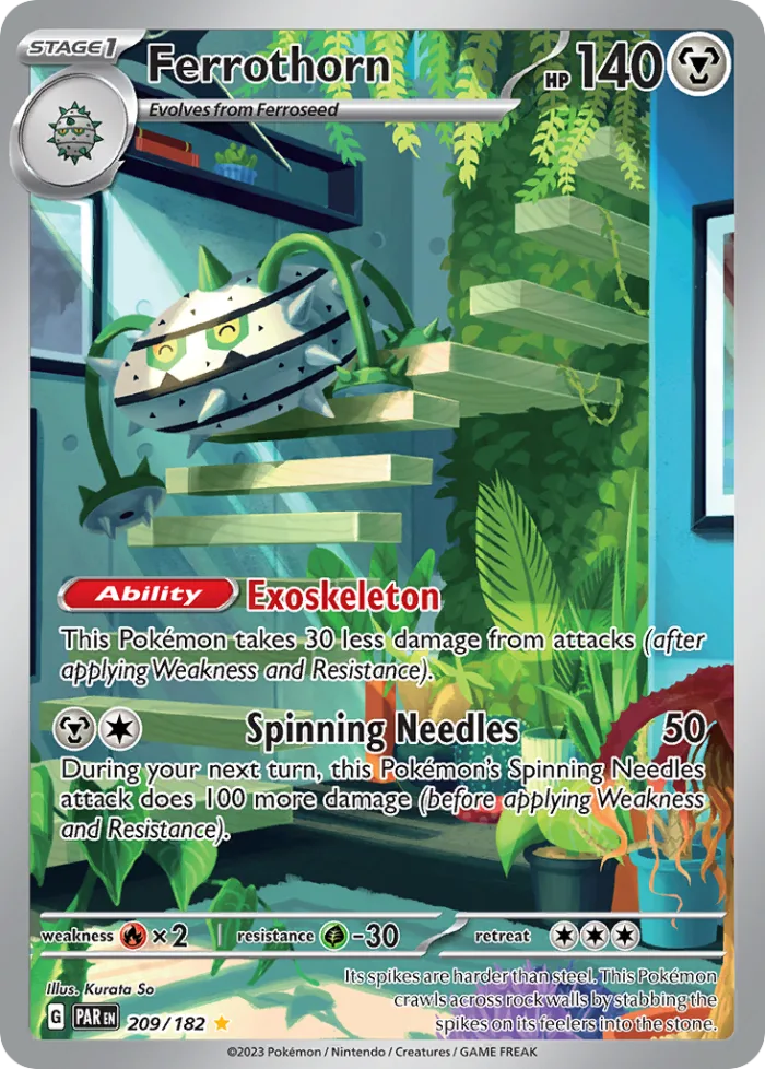 Ferrothorn #209 Paradox Rift Pokemon card