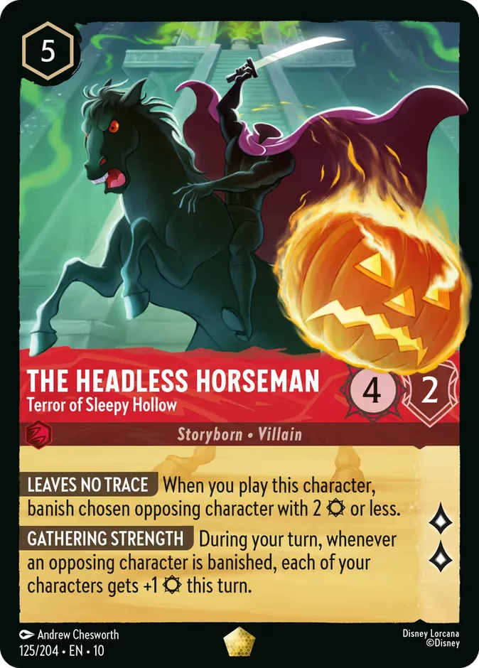 The Headless Horseman #125 Whispers in the Well Disney Lorcana card