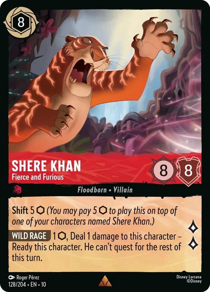 Shere Khan #128 Whispers in the Well Disney Lorcana card