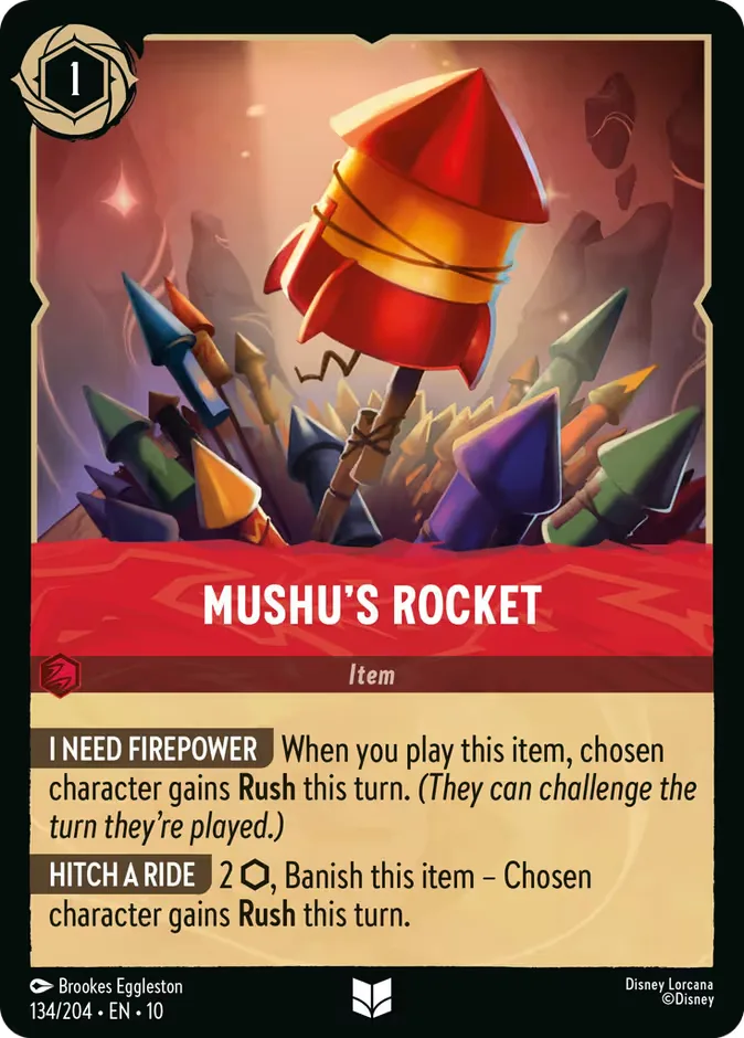 Mushu's Rocket #134 Whispers in the Well Disney Lorcana card