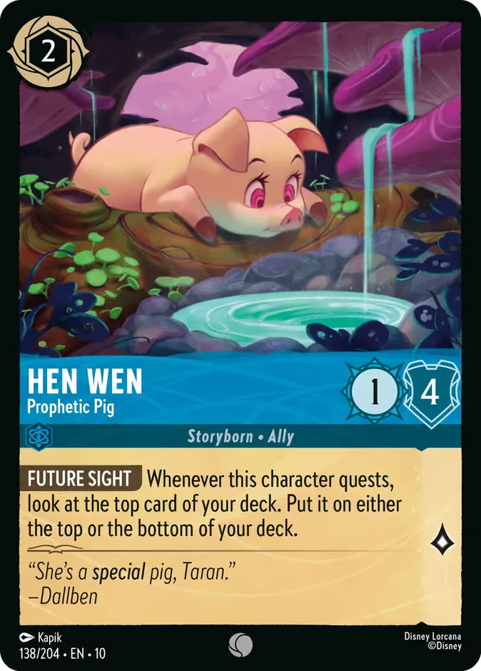 Hen Wen #138 Whispers in the Well Disney Lorcana card