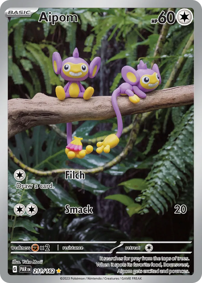 Aipom #211 Paradox Rift Pokemon card