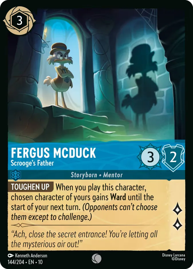Fergus McDuck #144 Whispers in the Well Disney Lorcana card