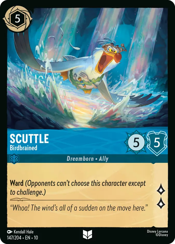 Scuttle #147 Whispers in the Well Disney Lorcana card