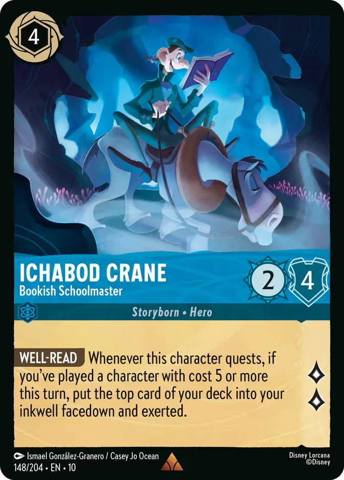 Ichabod Crane #148 Whispers in the Well Disney Lorcana card