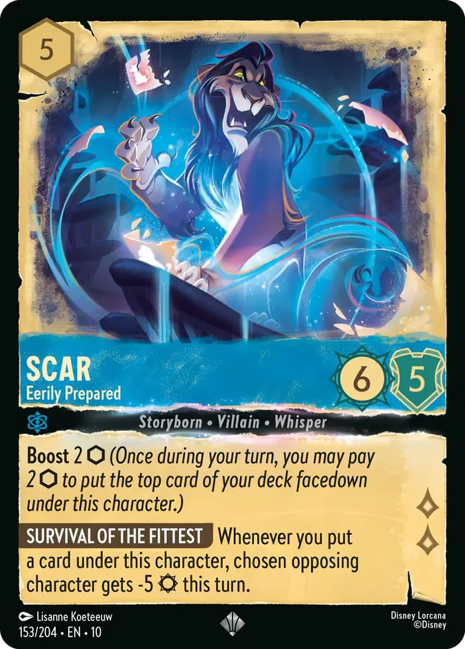 Scar #153 Whispers in the Well Disney Lorcana card