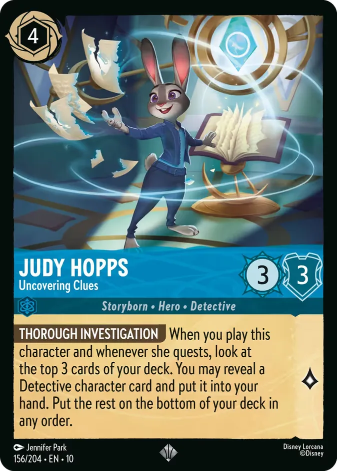 Judy Hopps #156 Whispers in the Well Disney Lorcana card