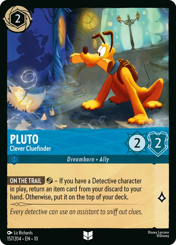 Pluto #157 Whispers in the Well Disney Lorcana card