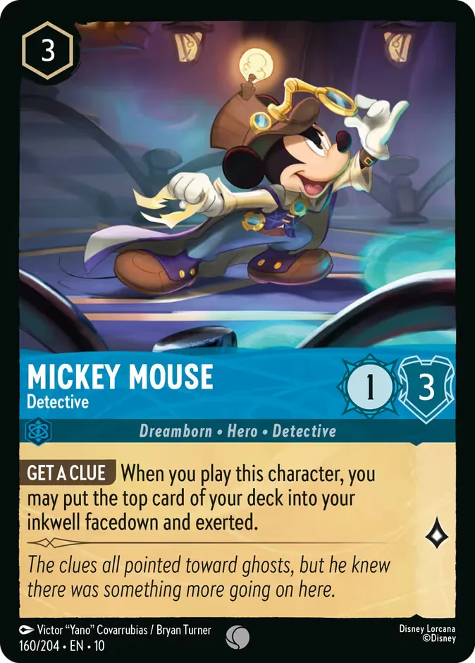 Mickey Mouse #160 Whispers in the Well Disney Lorcana card