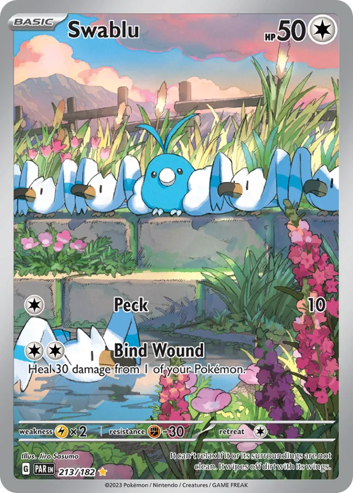 Swablu #213 Paradox Rift Pokemon card