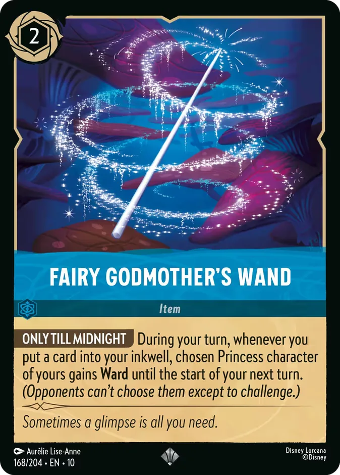 Fairy Godmother's Wand #168 Whispers in the Well Disney Lorcana card