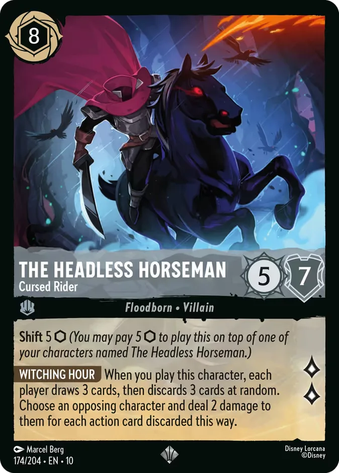 The Headless Horseman #174 Whispers in the Well Disney Lorcana card